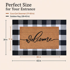 Close-up of the coir material on Fallovea Welcome Door Mat