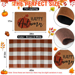 Close-up of the coir welcome mat in the 2-Piece set