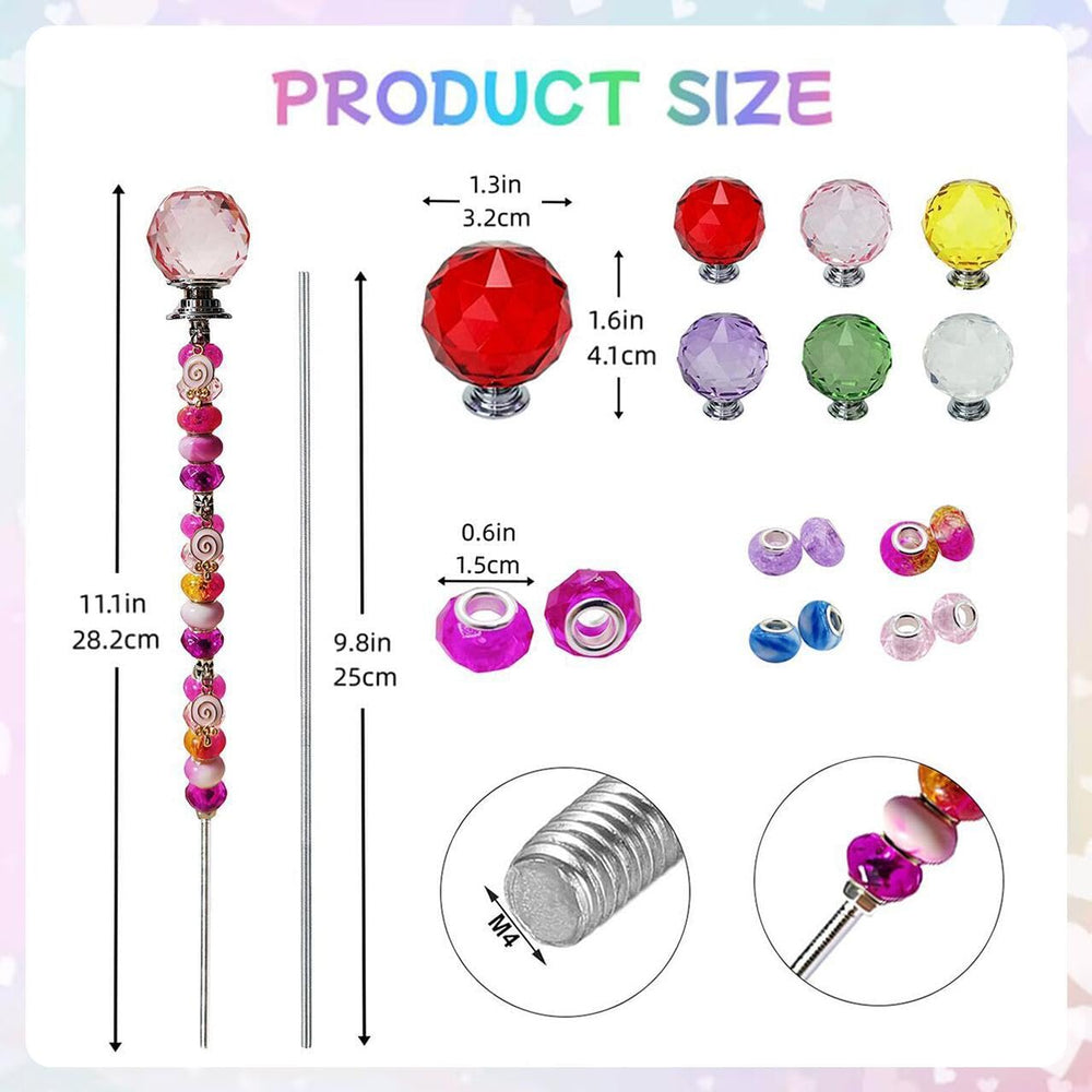 Close-up of the crystal balls included in the DIY kit