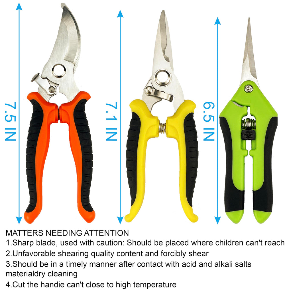 Close-up of the curved blade pruning scissors