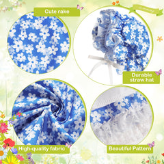 Close-up of the daisy pattern on the goose outfit