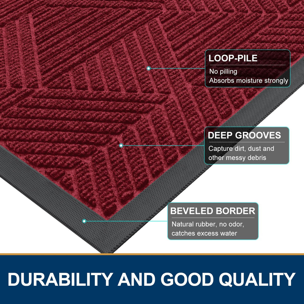 Close-up of the deep grooves on Smiry Doormat