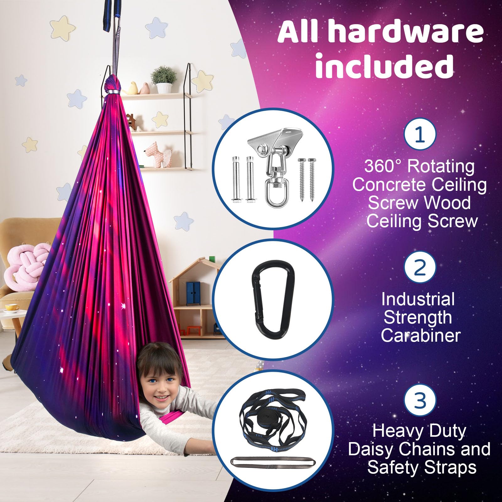 Close-up of the double layer fabric of HiCamer Sensory Swing