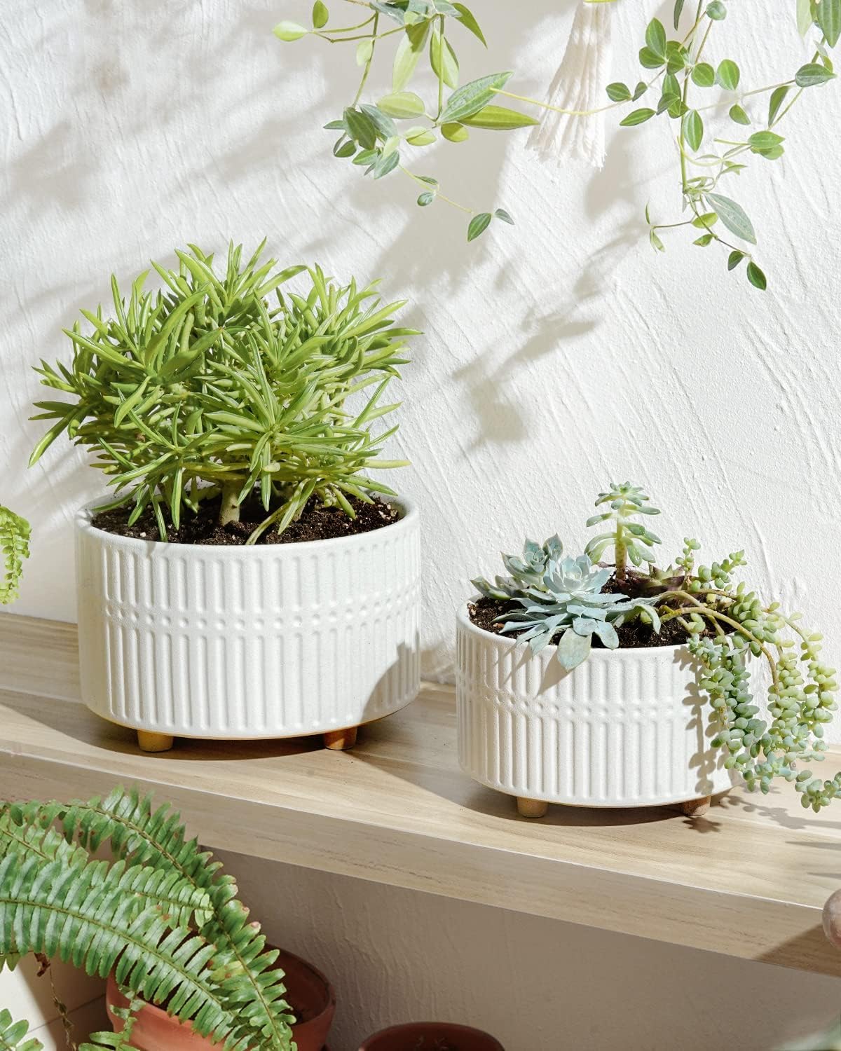 Close-up of the drainage plug included with LE TAUCI pots
