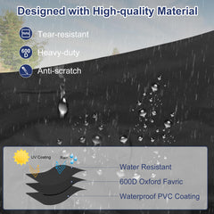 Close-up of the durable 600D Oxford fabric of the firewood cover