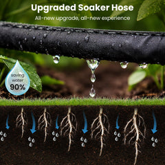 Close-up of the durable copper joint on the MIXC soaker hose