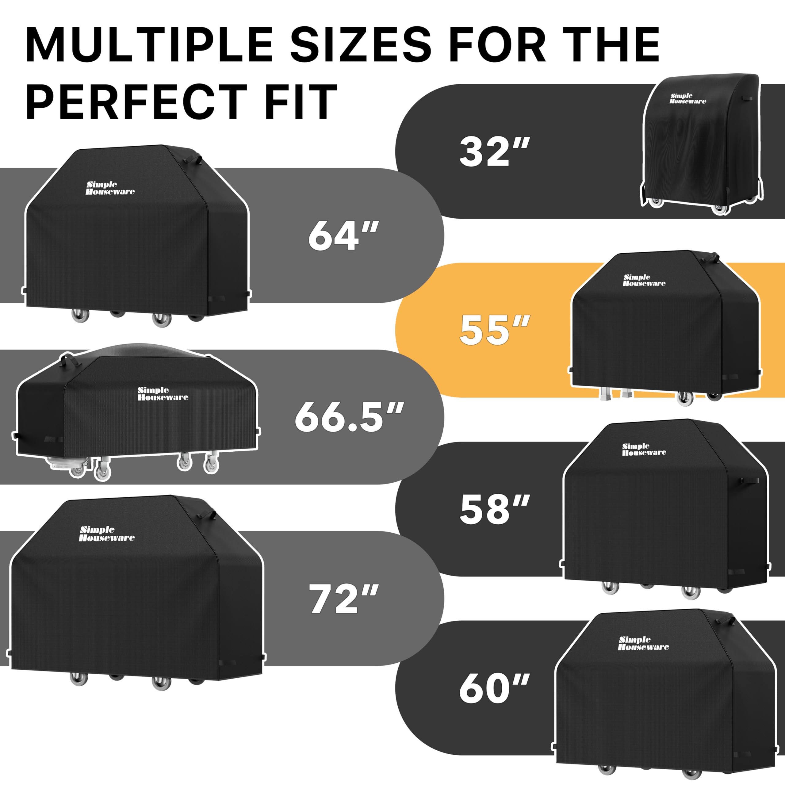 Close-up of the durable fabric of Simple Houseware BBQ Grill Cover