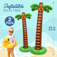 Close-up of the durable PVC material of the palm trees