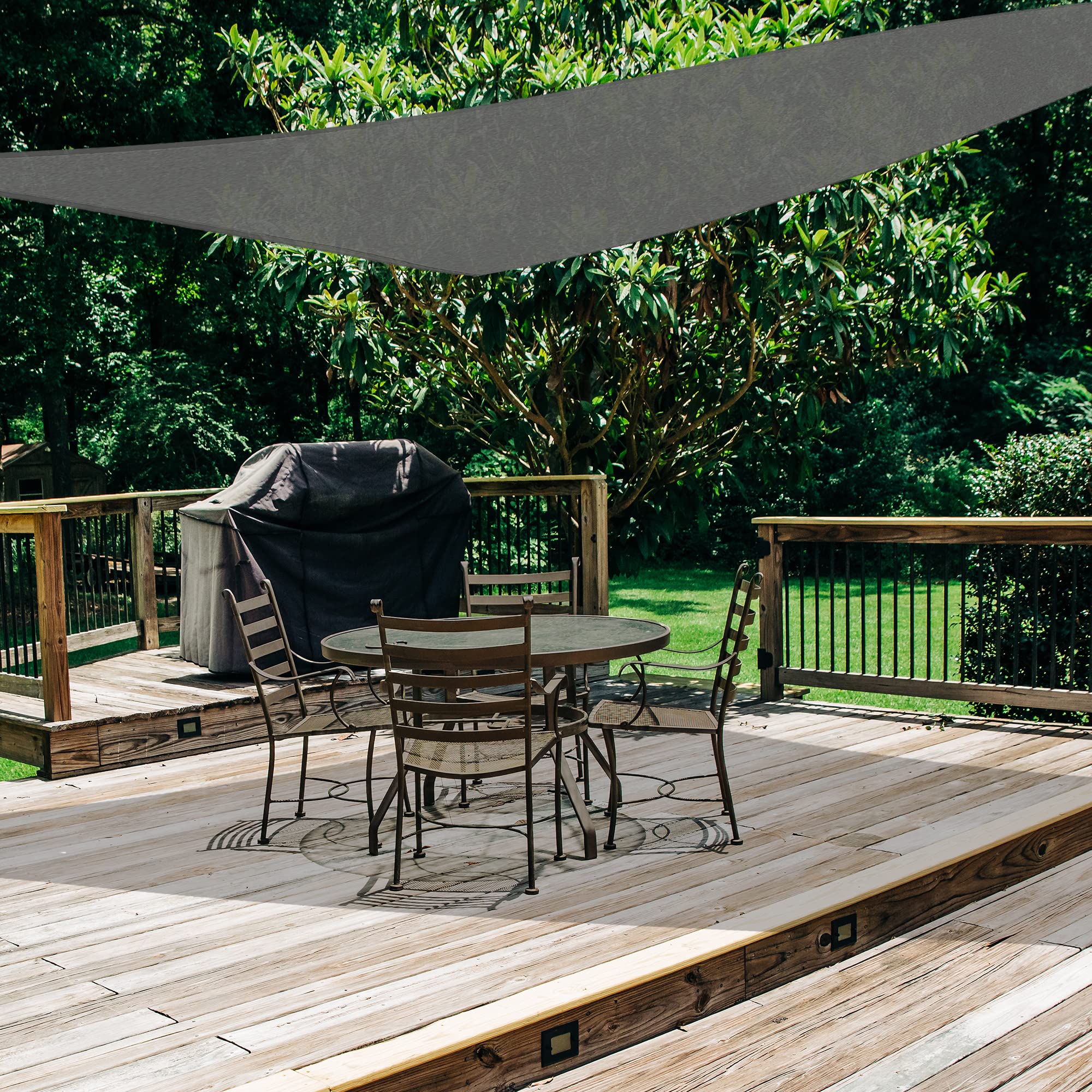 Close-up of the durable stitching on AsterOutdoor Sun Shade Sail