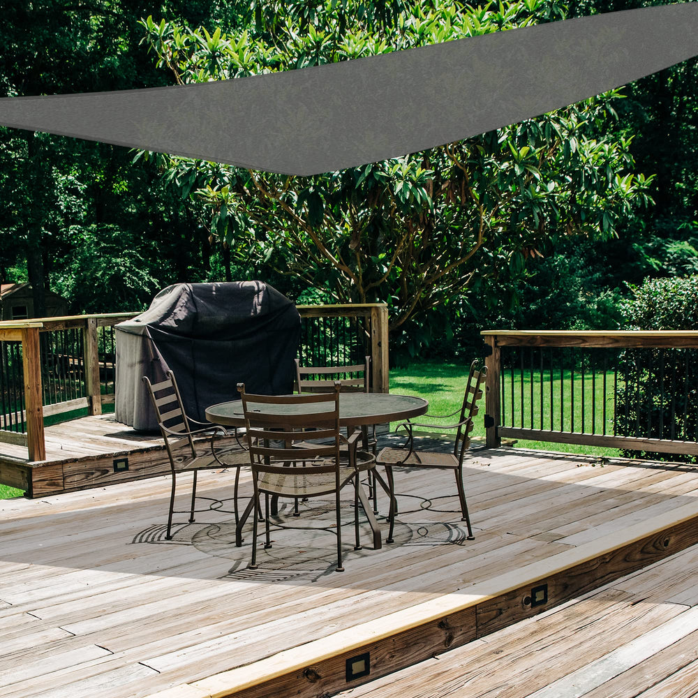 Close-up of the durable stitching on AsterOutdoor Sun Shade Sail