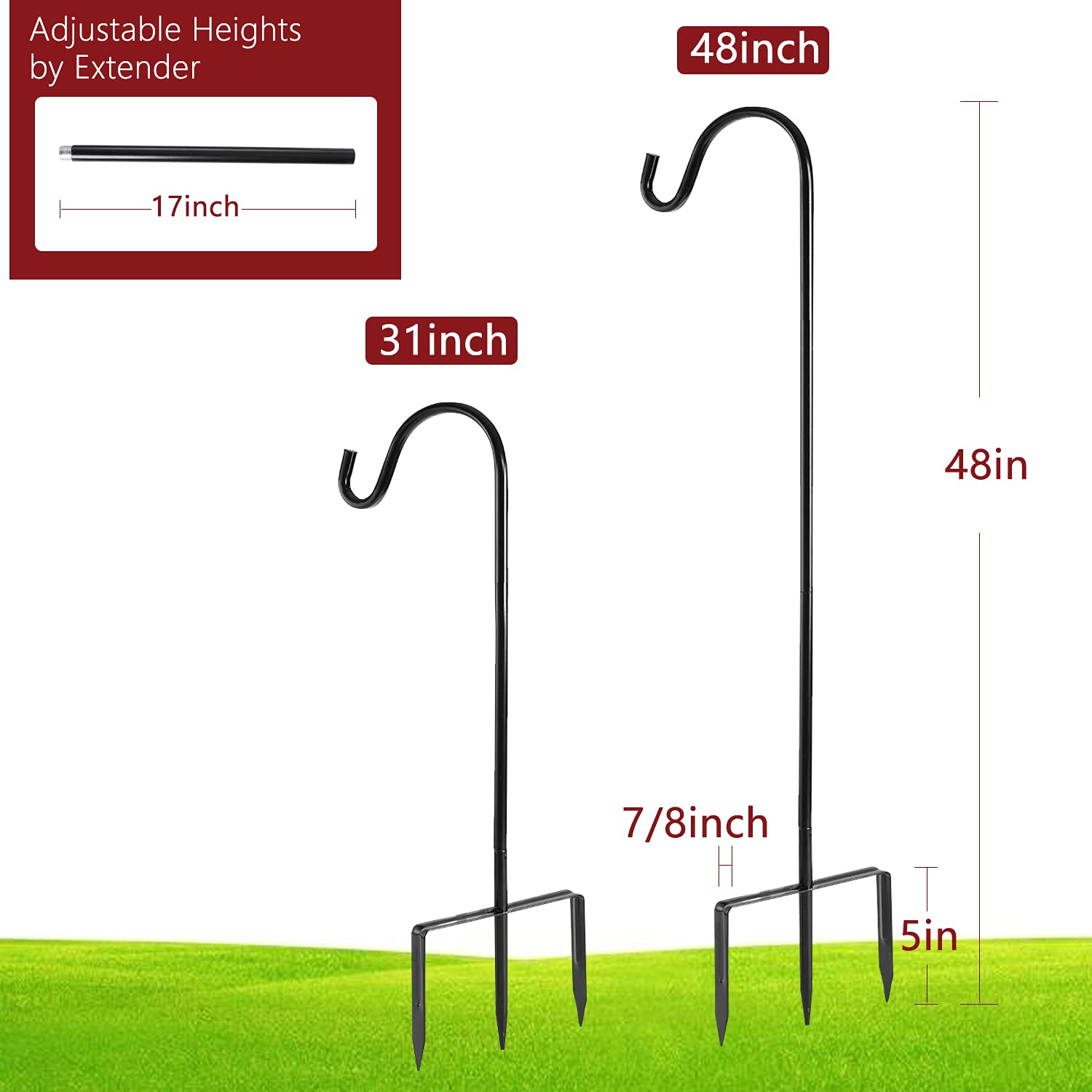 Close-up of the EXCMARK Shepherd Hook design