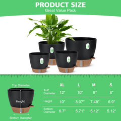Close-up of the Ezmixcoop self watering pot with water level indicator