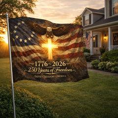 Close-up of the fabric texture of the Generic US 250 Flag