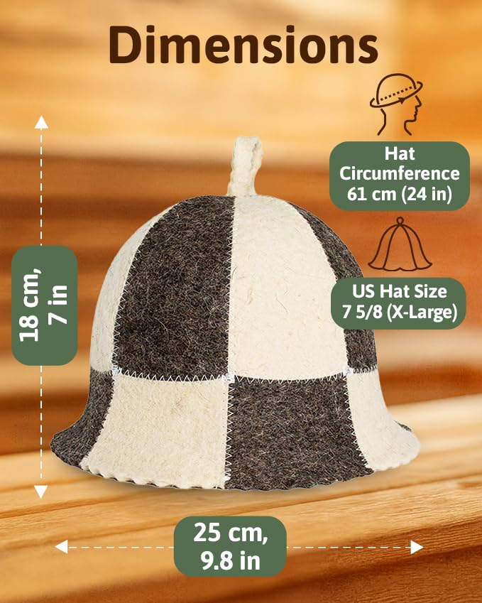 Close-up of the fabric texture of the SHSH Wool Sauna Hat