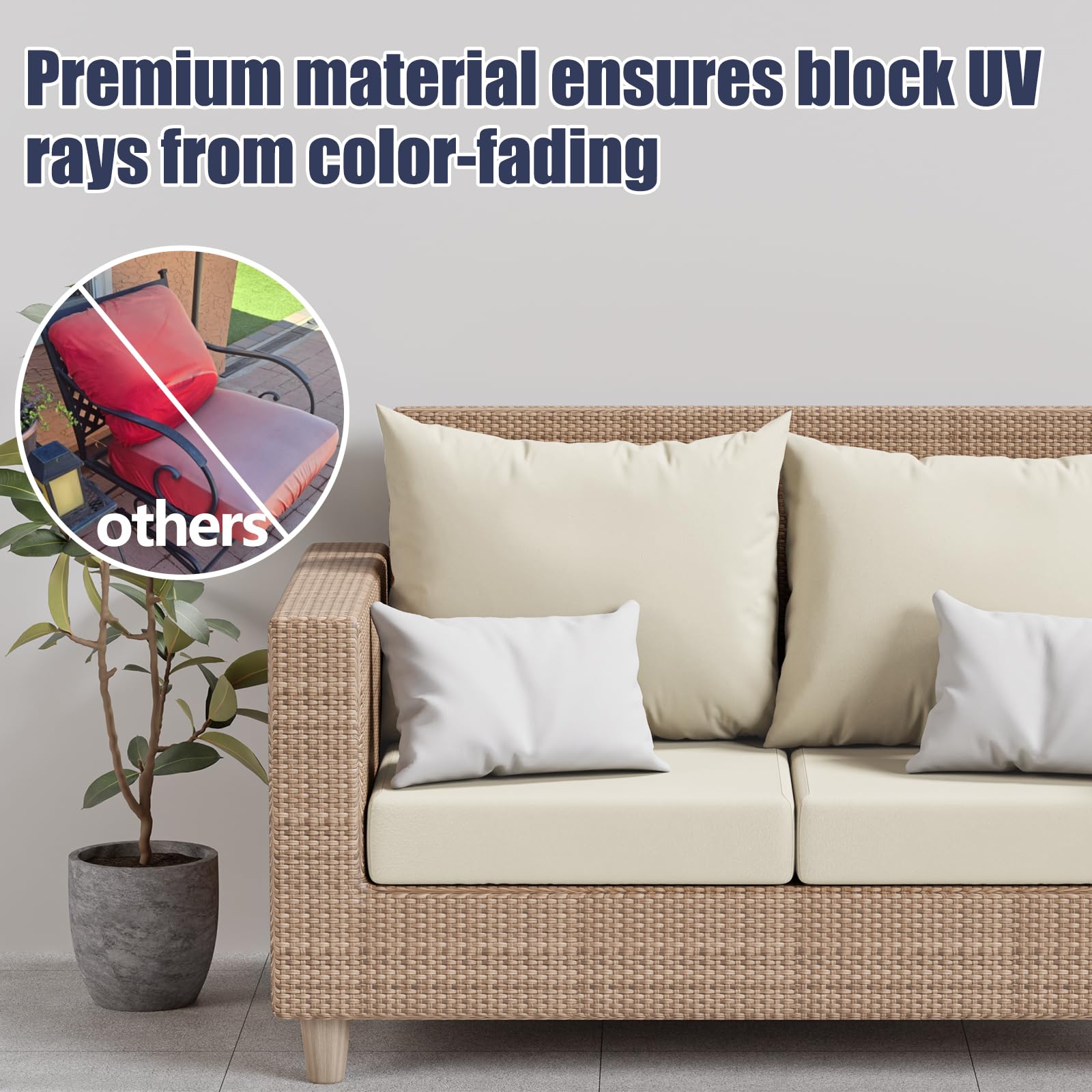 Close-up of the fabric texture of Vorshape cushion covers