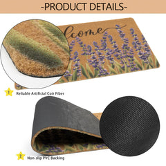 Close-up of the FGSS Lavender Welcome Doormat texture