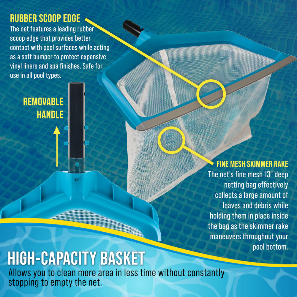 Close-up of the fine mesh netting of U.S. Pool Supply Pool Skimmer Net