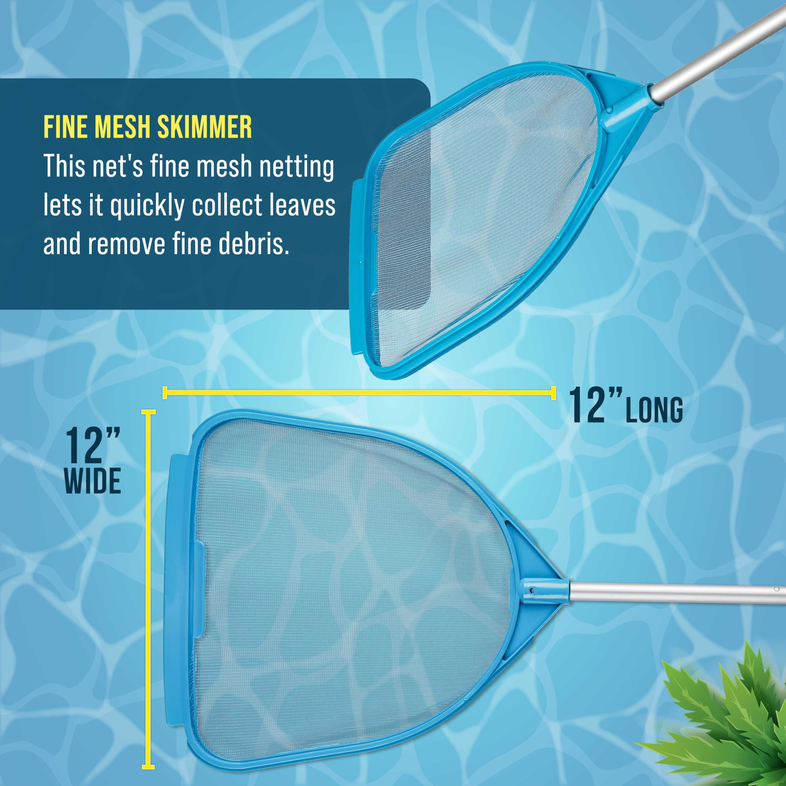 Close-up of the fine mesh netting of U.S. Pool Supply Skimmer Net