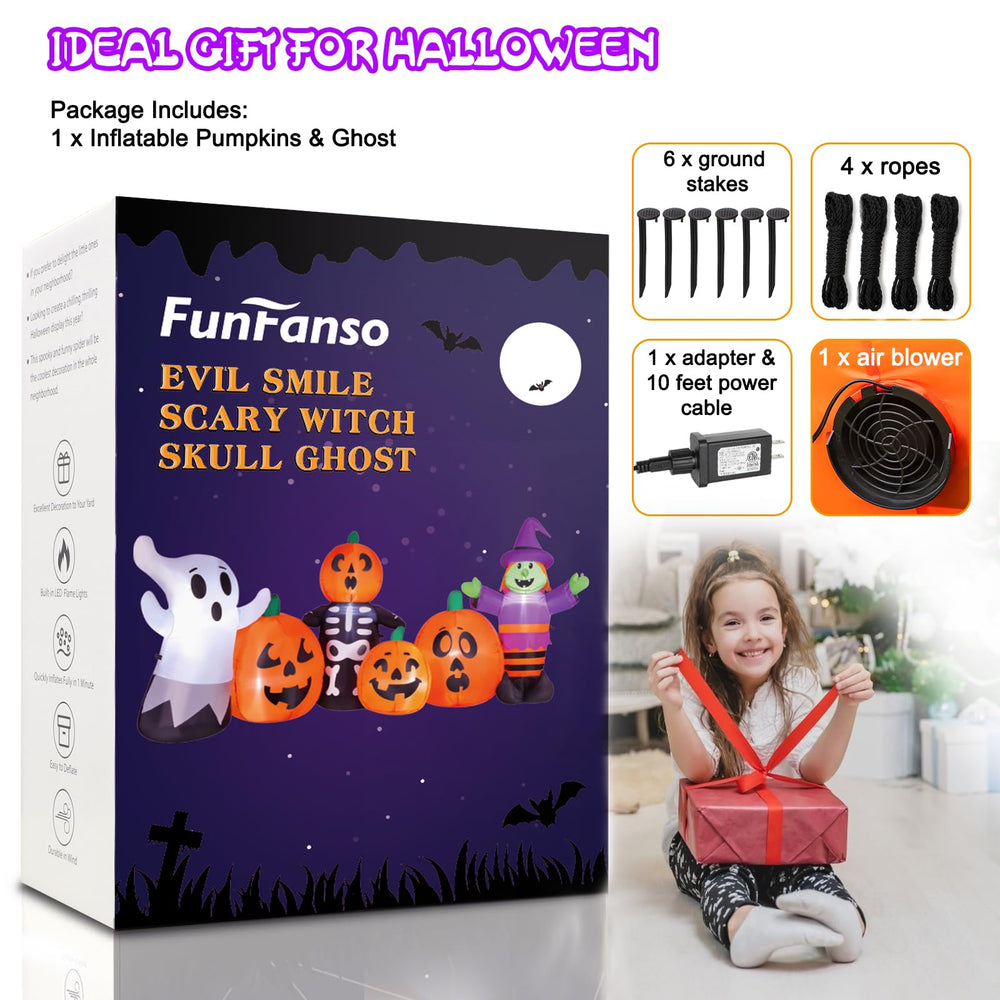 Close-up of the FunFanso Halloween inflatable showing material detail