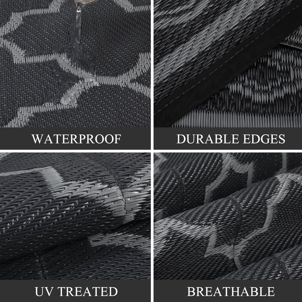 Close-up of the Garvee waterproof outdoor rug