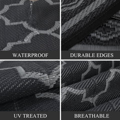 Close-up of the Garvee waterproof outdoor rug