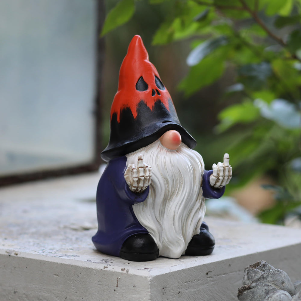 Close-up of the gnome's detailed paintwork