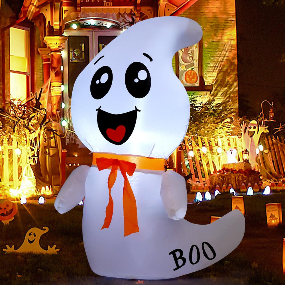 Close-up of the GOOSH inflatable ghost's LED lights