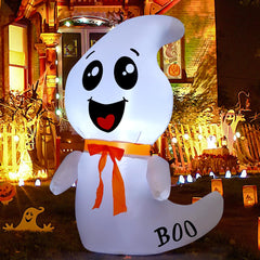 Close-up of the GOOSH inflatable ghost's LED lights