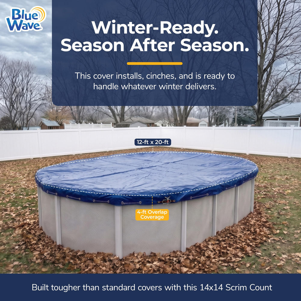 Close-up of the grommets on Blue Wave Pool Cover
