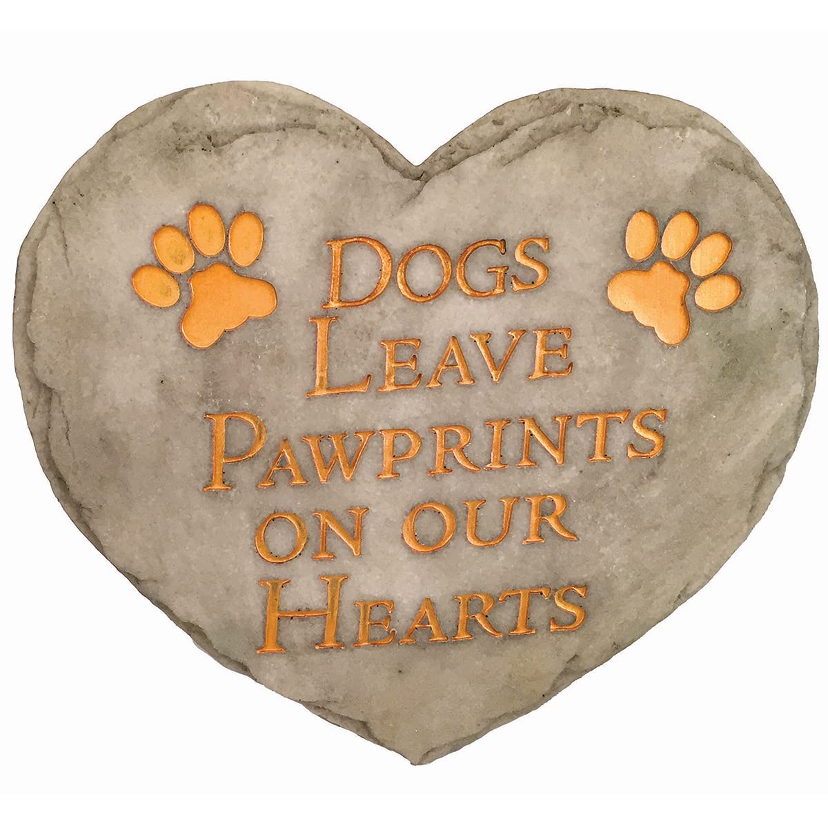 Close-up of the hand-painted details on Spoontiques Dogs Leave Pawprints Stepping Stone