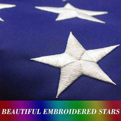 Close-up of the HASRLWINS flag's vibrant colours and fabric texture