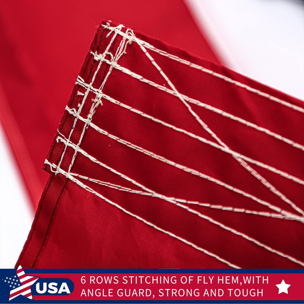 Close-up of the heavy-duty brass grommets on Freefy American Flag