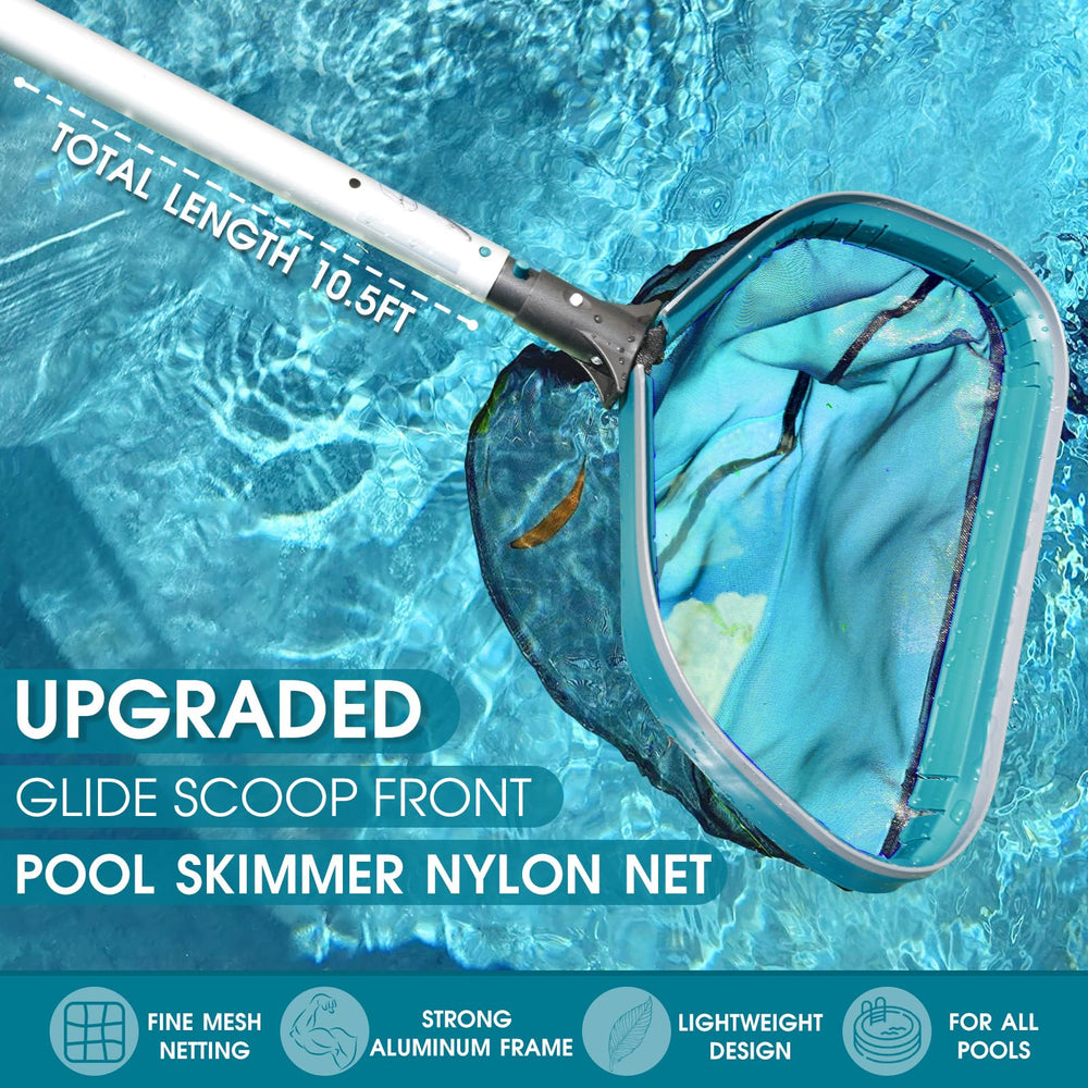 Close-up of the heavy-duty nylon skimmer net by POOLWHALE