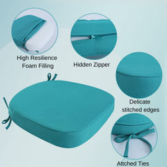 close-up of the hidden zipper on idee-home chair cushions