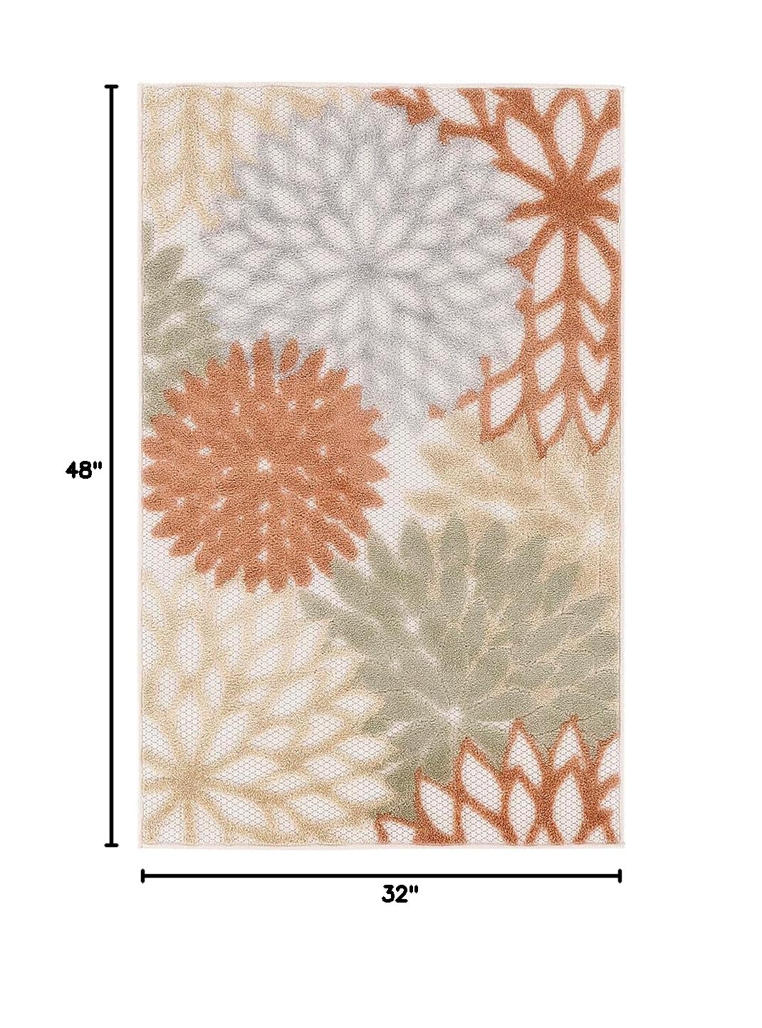 Close-up of the high-low pile texture on the Nourison Aloha Area Rug