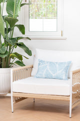Close-up of the invisible YKK zipper on Hofdeco Premium Lumbar Pillow Cover