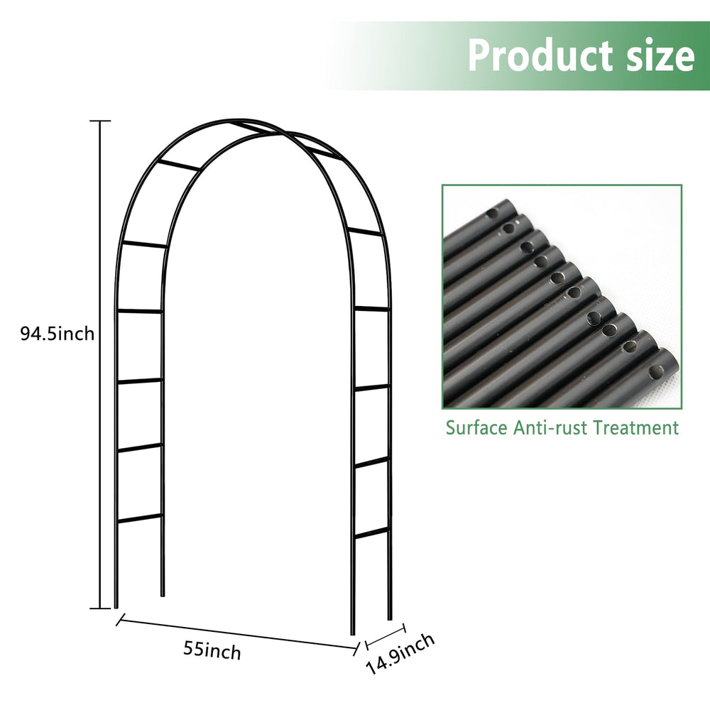 Close-up of the iron material of THORISE Metal Pergola Arbor