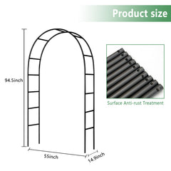 Close-up of the iron material of THORISE Metal Pergola Arbor