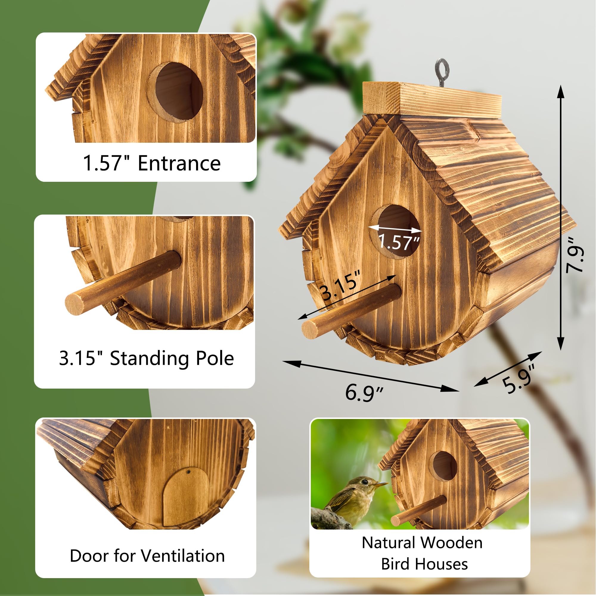 Close-up of the KWISAMR birdhouse entrance hole