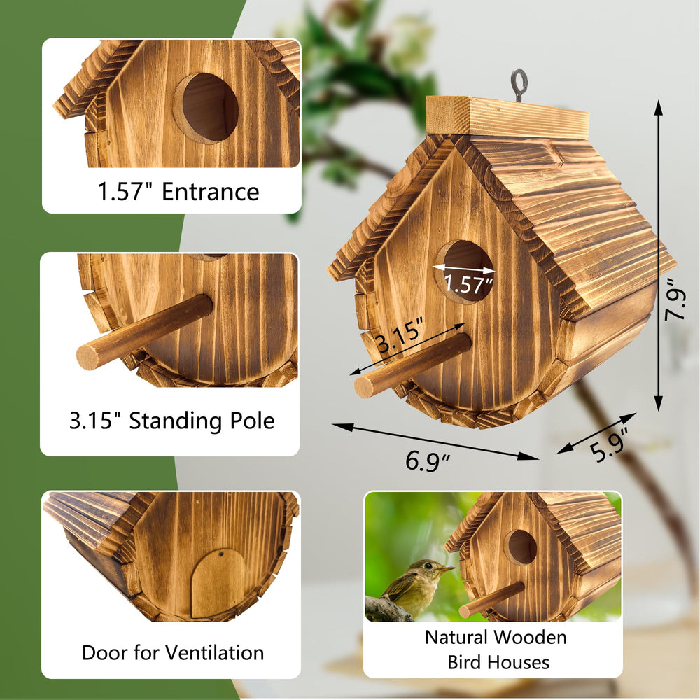 Close-up of the KWISAMR birdhouse entrance hole