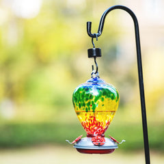 Close-up of the LaElvish Hummingbird Feeder's ant moat