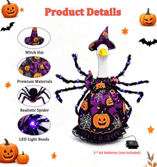 Close-up of the light-up spider with multiple lighting modes
