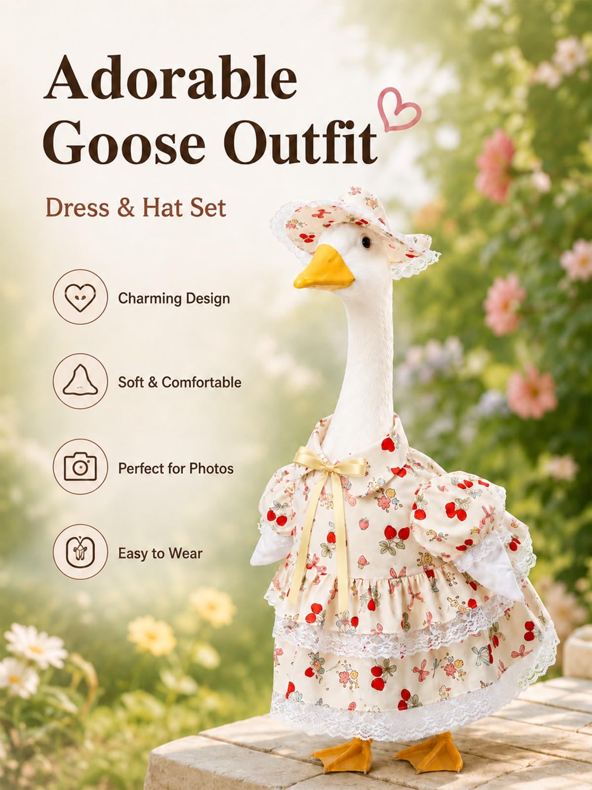 Close-up of the LKMXD Porch Goose Outfit bandana and bow tie