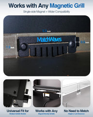 Close-up of the magnetic design of Matchwaves Grease Gate Blocker