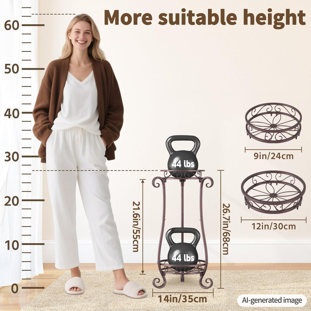 Close-up of the metal legs of LASZOLA Metal Corner Plant Stand