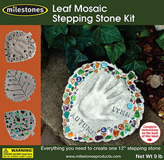 Close-up of the mosaic glass and gems in the stepping stone kit