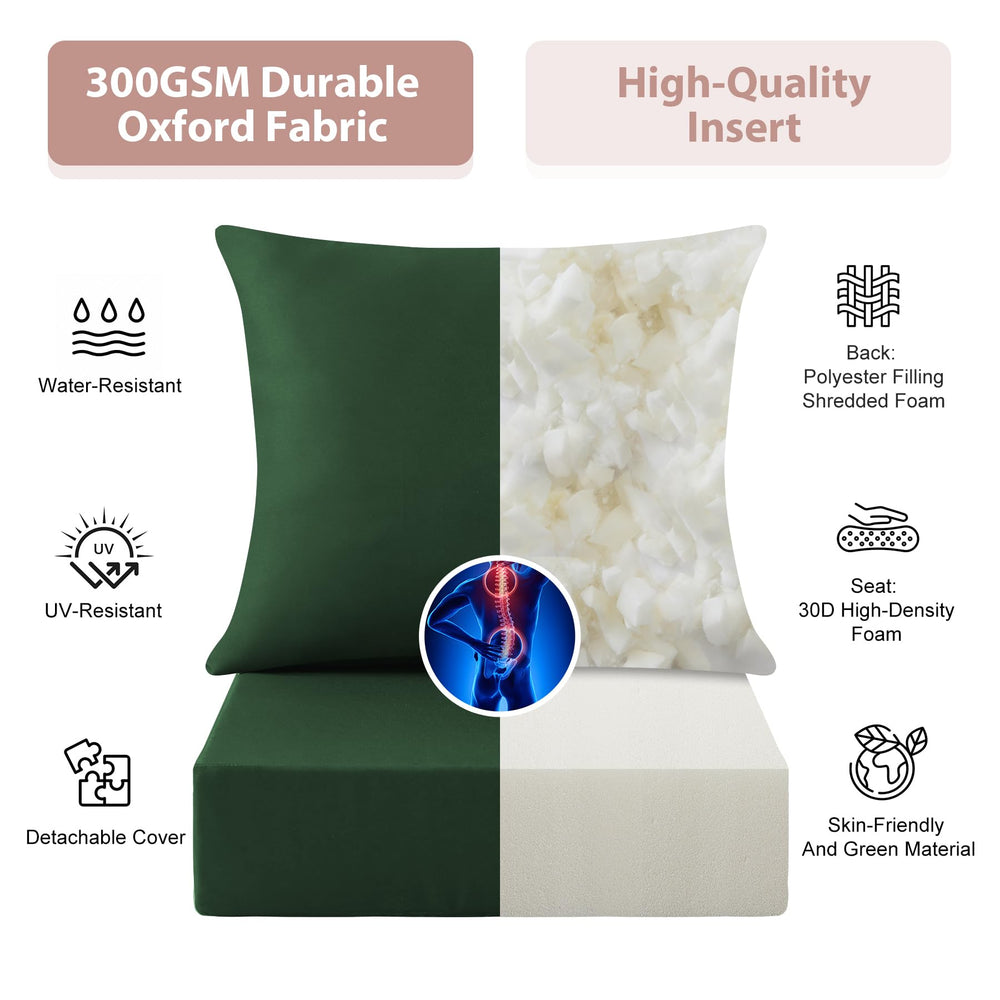 Close-up of the MuaMelop cushion's high-density foam
