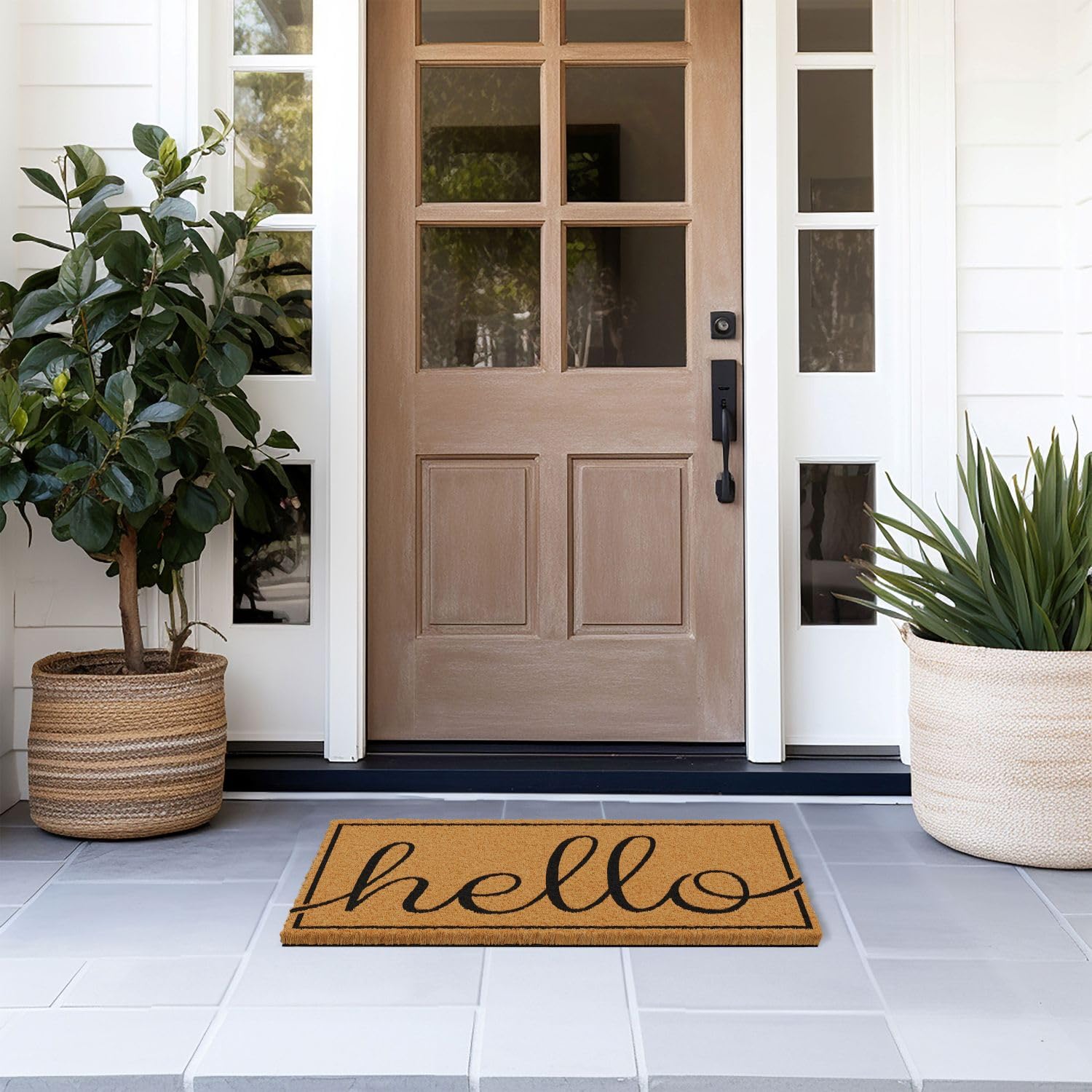 Close-up of the non-slip backing of the Barnyard Designs Doormat