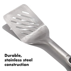 Close-up of the non-slip grip on the OXO Grilling Turner