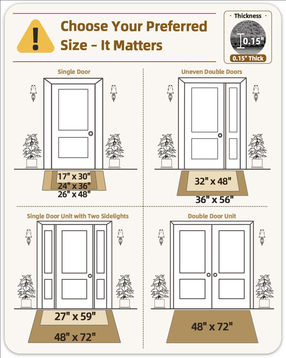Close-up of the non-slip rubber backing of the Color&Geometry door mat
